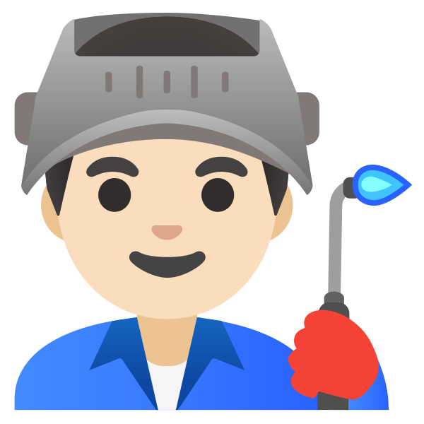 Emoji U1f468 1f3fb 200d 1f3ed