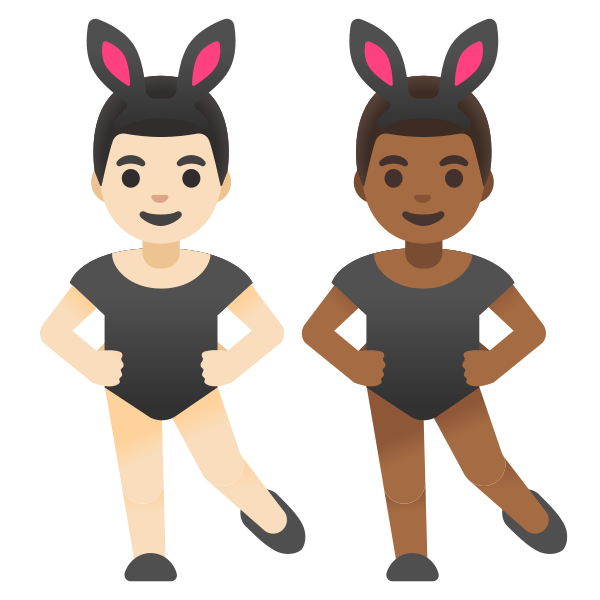 Emoji U1f468 1f3fb 200d 1f430 200d 1f468 1f3fe