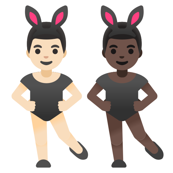 Emoji U1f468 1f3fb 200d 1f430 200d 1f468 1f3ff