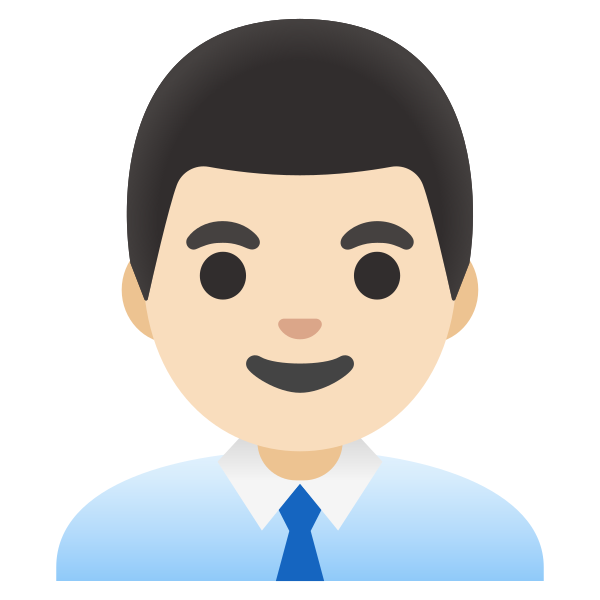 Emoji U1f468 1f3fb 200d 1f4bc