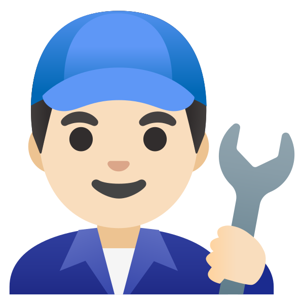 Emoji U1f468 1f3fb 200d 1f527