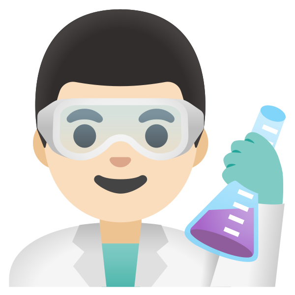 Emoji U1f468 1f3fb 200d 1f52c