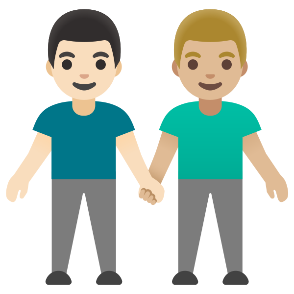 Emoji U1f468 1f3fb 200d 1f91d 200d 1f468 1f3fc