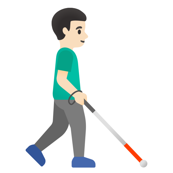 Emoji U1f468 1f3fb 200d 1f9af 200d 27a1