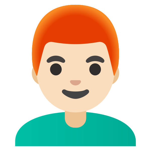 Emoji U1f468 1f3fb 200d 1f9b0