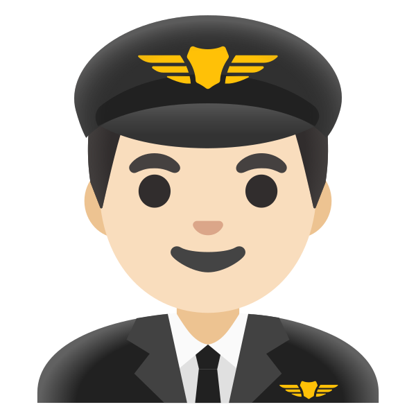Emoji U1f468 1f3fb 200d 2708