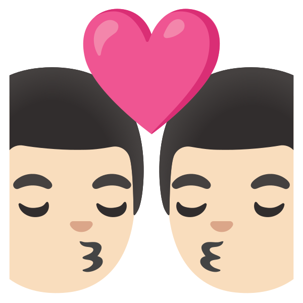 Emoji U1f468 1f3fb 200d 2764 200d 1f48b 200d 1f468 1f3fb