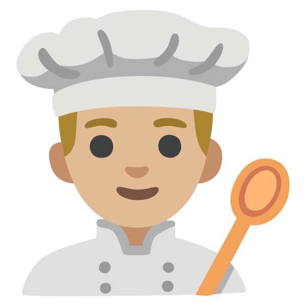 Emoji U1f468 1f3fc 200d 1f373