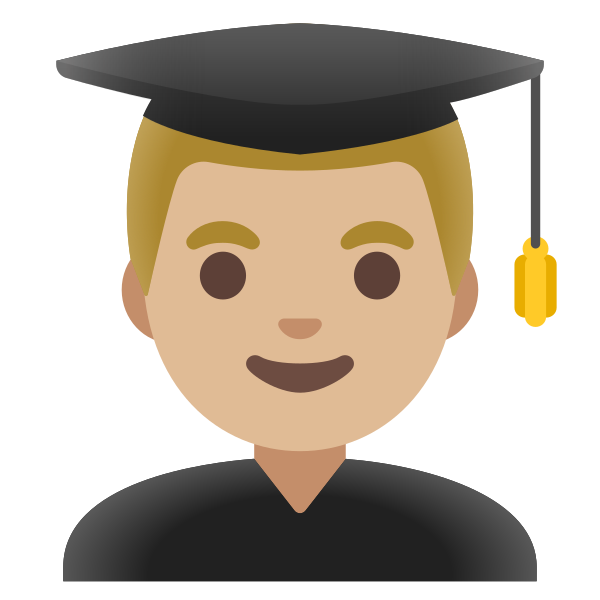 Emoji U1f468 1f3fc 200d 1f393