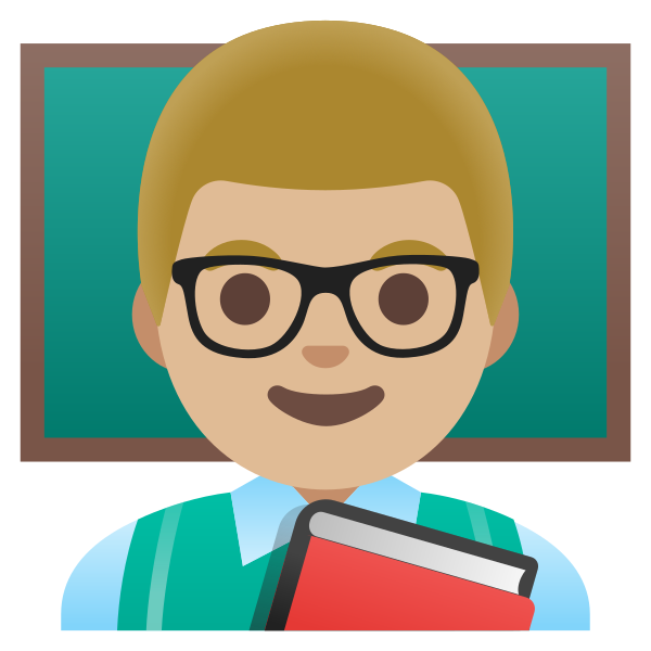 Emoji U1f468 1f3fc 200d 1f3eb