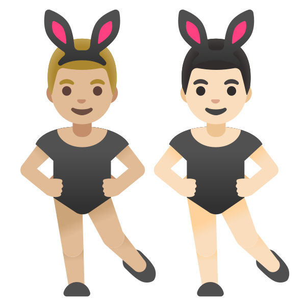 Emoji U1f468 1f3fc 200d 1f430 200d 1f468 1f3fb