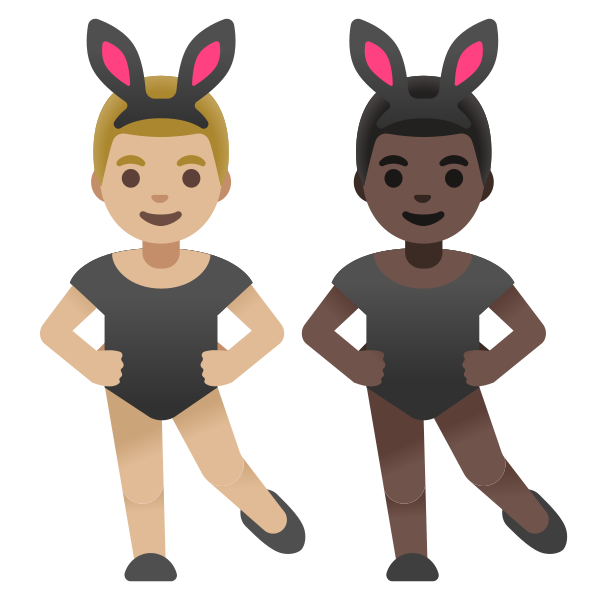 Emoji U1f468 1f3fc 200d 1f430 200d 1f468 1f3ff