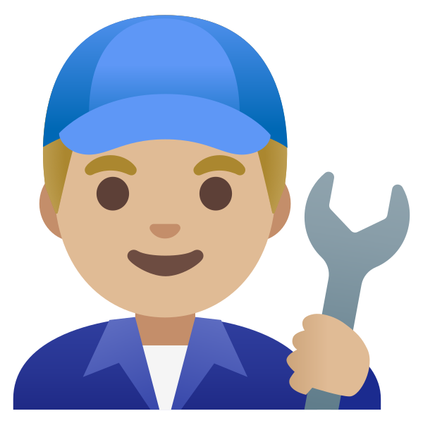 Emoji U1f468 1f3fc 200d 1f527