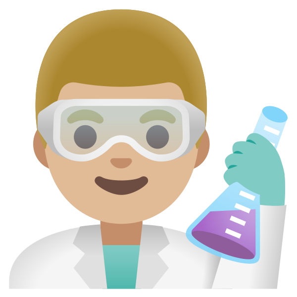 Emoji U1f468 1f3fc 200d 1f52c