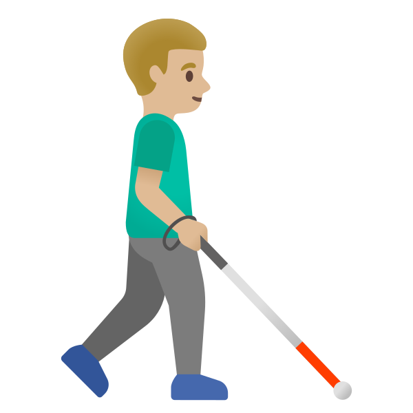 Emoji U1f468 1f3fc 200d 1f9af 200d 27a1