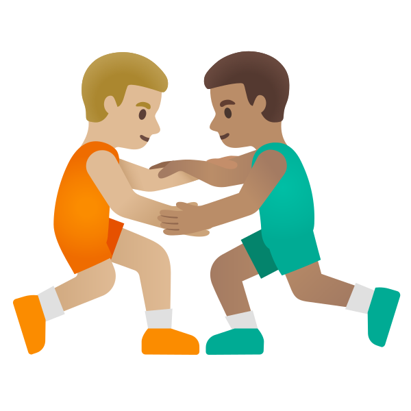 Emoji U1f468 1f3fc 200d 1faef 200d 1f468 1f3fd