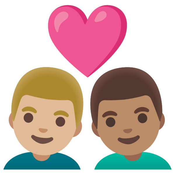 Emoji U1f468 1f3fc 200d 2764 200d 1f468 1f3fd