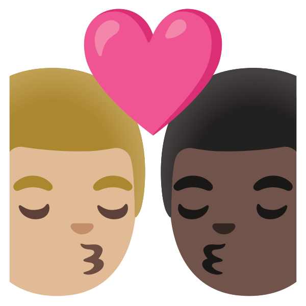 Emoji U1f468 1f3fc 200d 2764 200d 1f48b 200d 1f468 1f3ff