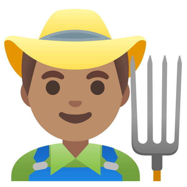 Emoji U1f468 1f3fd 200d 1f33e