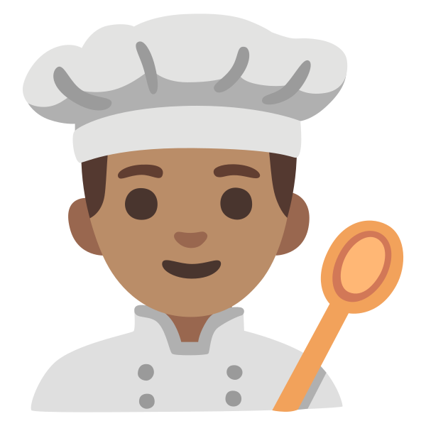Emoji U1f468 1f3fd 200d 1f373