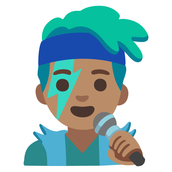 Emoji U1f468 1f3fd 200d 1f3a4