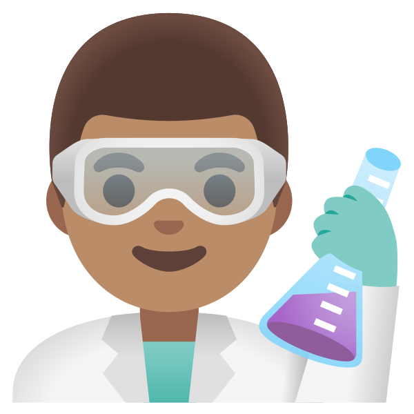 Emoji U1f468 1f3fd 200d 1f52c