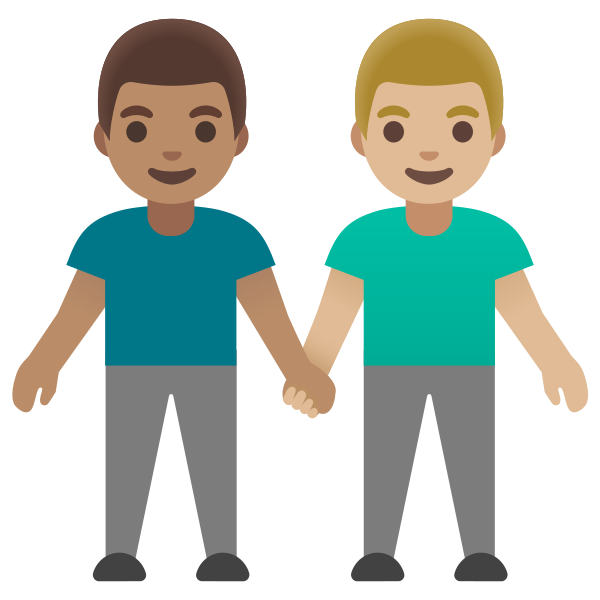 Emoji U1f468 1f3fd 200d 1f91d 200d 1f468 1f3fc