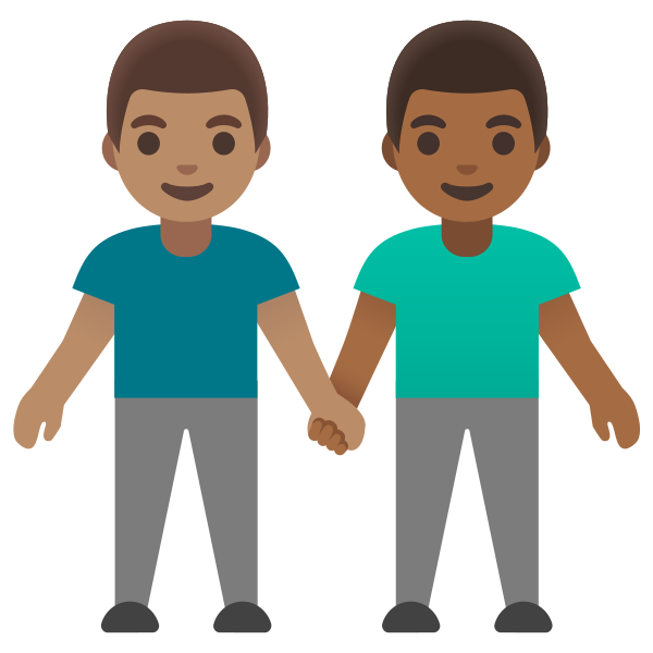 Emoji U1f468 1f3fd 200d 1f91d 200d 1f468 1f3fe