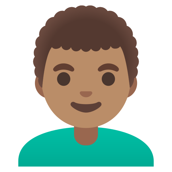 Emoji U1f468 1f3fd 200d 1f9b1