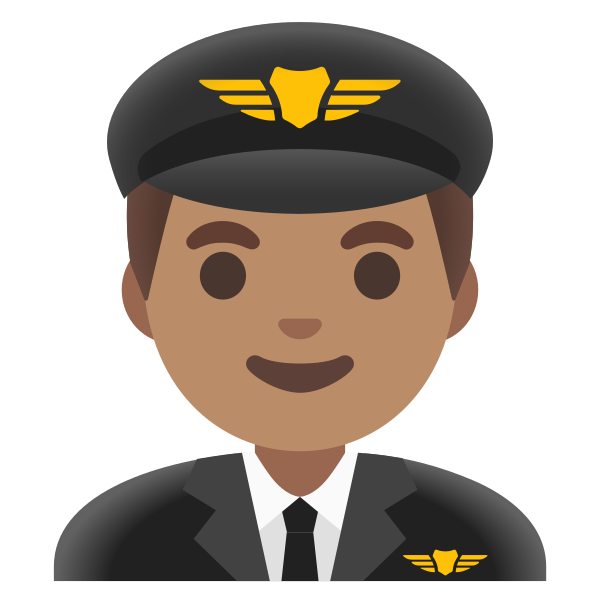Emoji U1f468 1f3fd 200d 2708