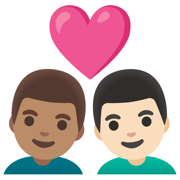 Emoji U1f468 1f3fd 200d 2764 200d 1f468 1f3fb