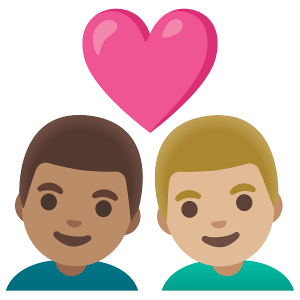 Emoji U1f468 1f3fd 200d 2764 200d 1f468 1f3fc