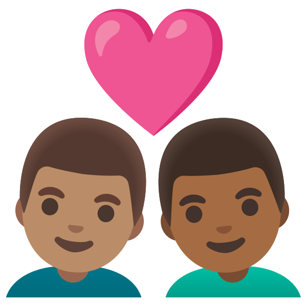Emoji U1f468 1f3fd 200d 2764 200d 1f468 1f3fe