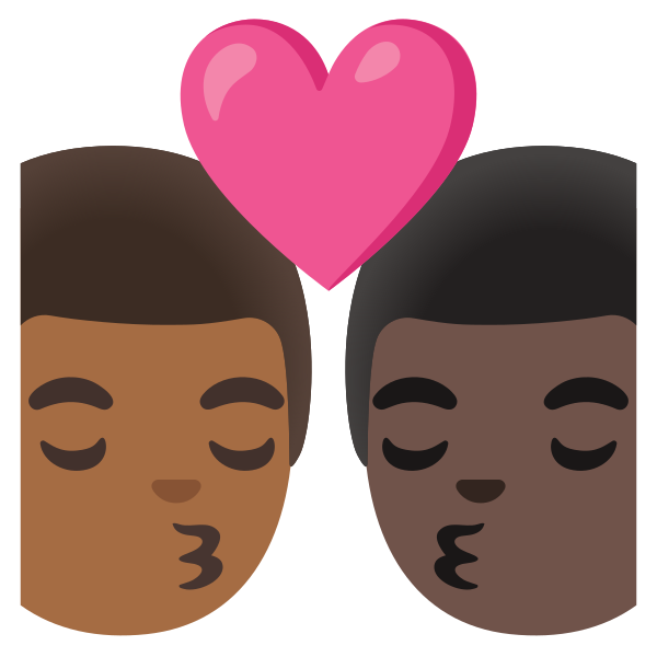 Emoji U1f468 1f3fe 200d 2764 200d 1f48b 200d 1f468 1f3ff