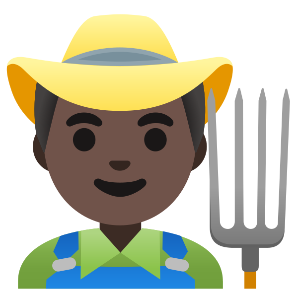 Emoji U1f468 1f3ff 200d 1f33e