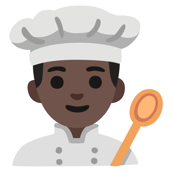 Emoji U1f468 1f3ff 200d 1f373