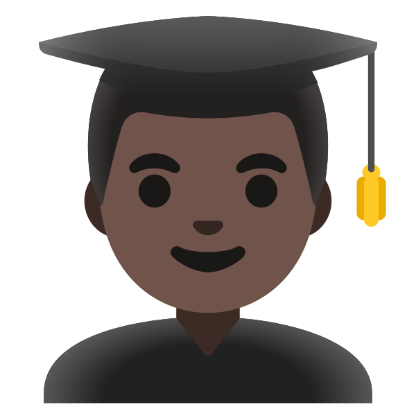 Emoji U1f468 1f3ff 200d 1f393