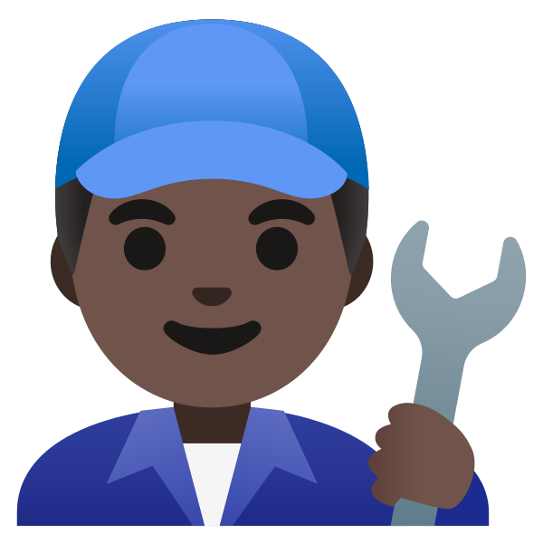 Emoji U1f468 1f3ff 200d 1f527