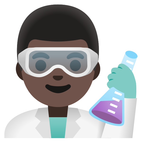 Emoji U1f468 1f3ff 200d 1f52c