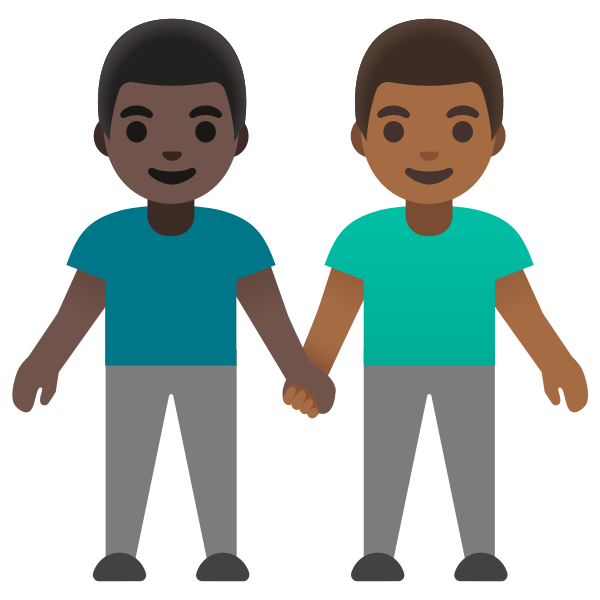 Emoji U1f468 1f3ff 200d 1f91d 200d 1f468 1f3fe