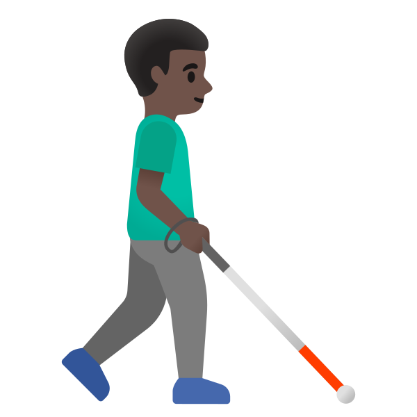 Emoji U1f468 1f3ff 200d 1f9af 200d 27a1