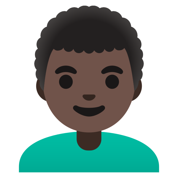 Emoji U1f468 1f3ff 200d 1f9b1