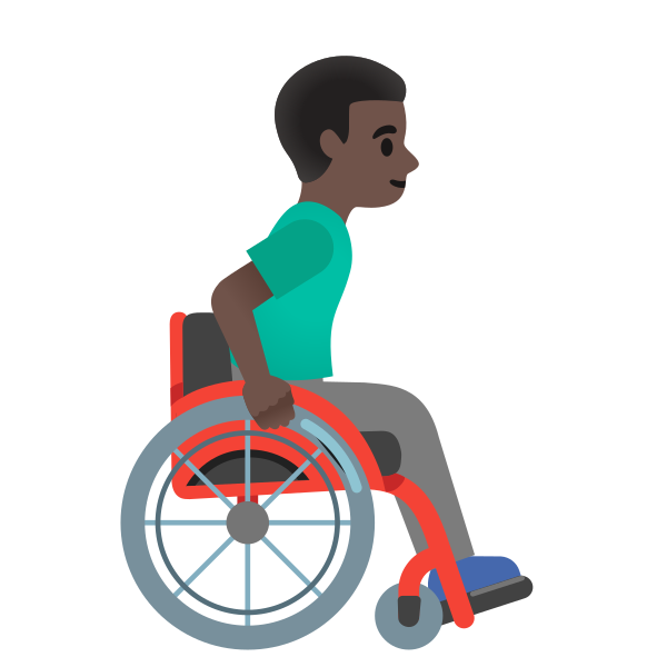 Emoji U1f468 1f3ff 200d 1f9bd 200d 27a1