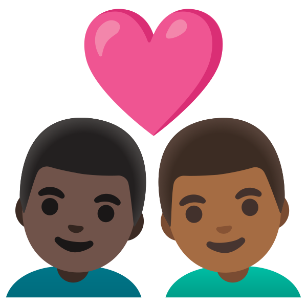 Emoji U1f468 1f3ff 200d 2764 200d 1f468 1f3fe