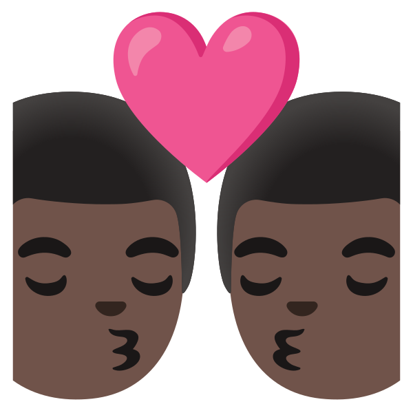 Emoji U1f468 1f3ff 200d 2764 200d 1f48b 200d 1f468 1f3ff