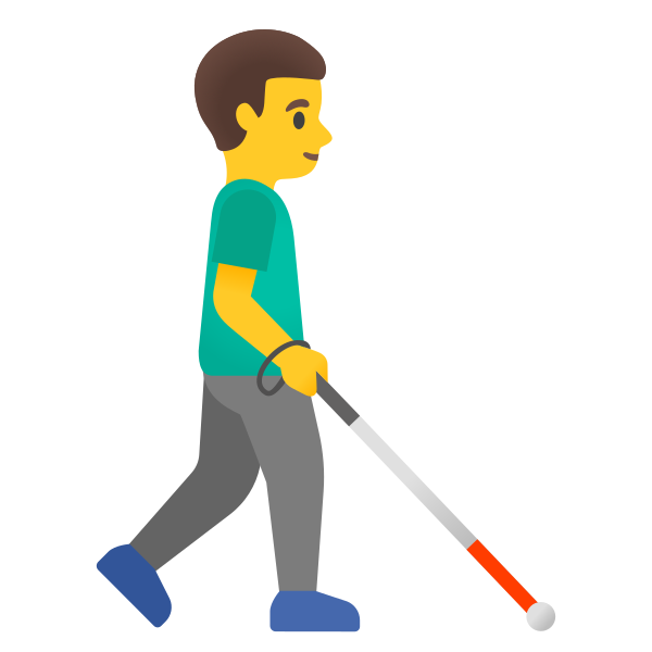 Emoji U1f468 200d 1f9af 200d 27a1