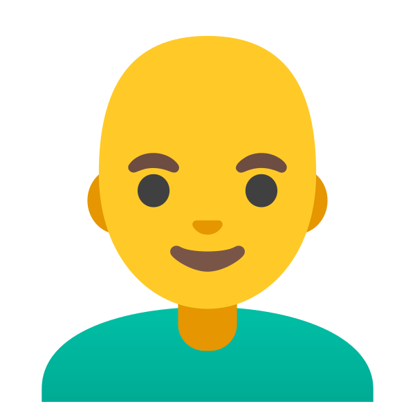 Emoji U1f468 200d 1f9b2