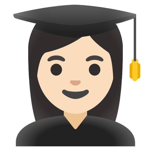Emoji U1f469 1f3fb 200d 1f393