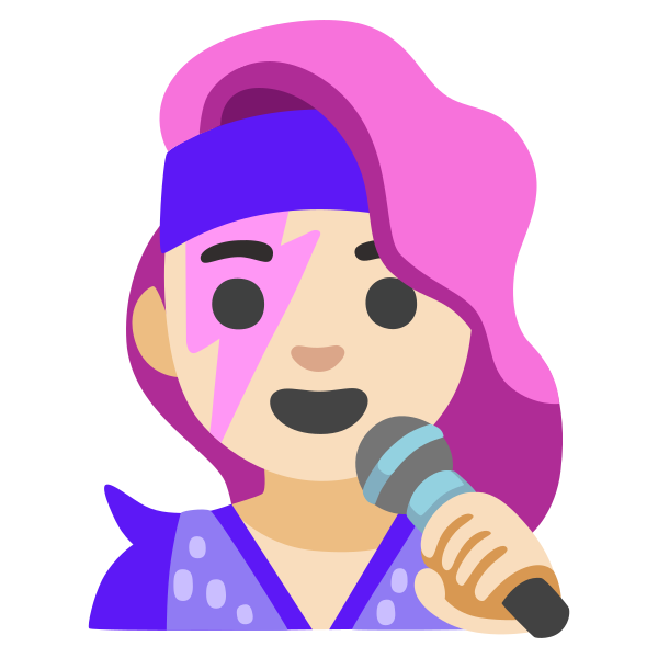 Emoji U1f469 1f3fb 200d 1f3a4
