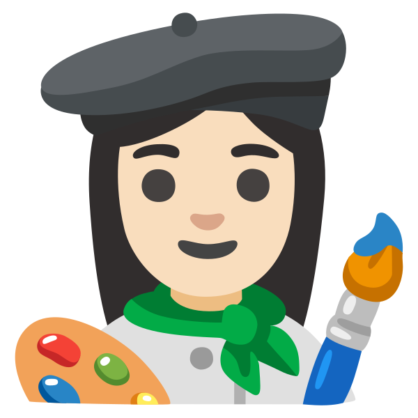 Emoji U1f469 1f3fb 200d 1f3a8